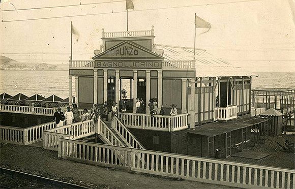 Foto storica del Lido Punzo, Bagni Lucrino anni '30